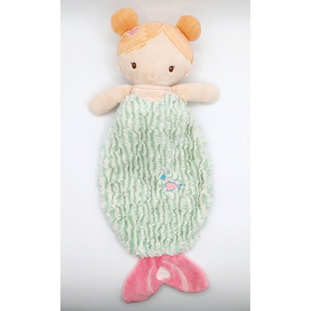 Douglas Baby Mermaid Plush Teether Security Blanket Doll Lovey Toy